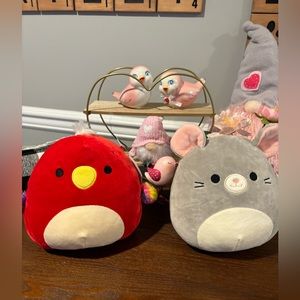 Squishmallows Set of 2- Paco the Red Bird, Misty the Mouse and  - 2 NWT